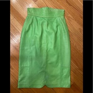 Rare vintage ESCADA by Margaretha Ley Leather Skirt size 4